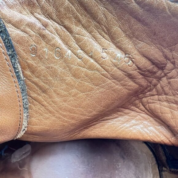 Men's Brown Leather Brogue Boots - Picture 13 of 16